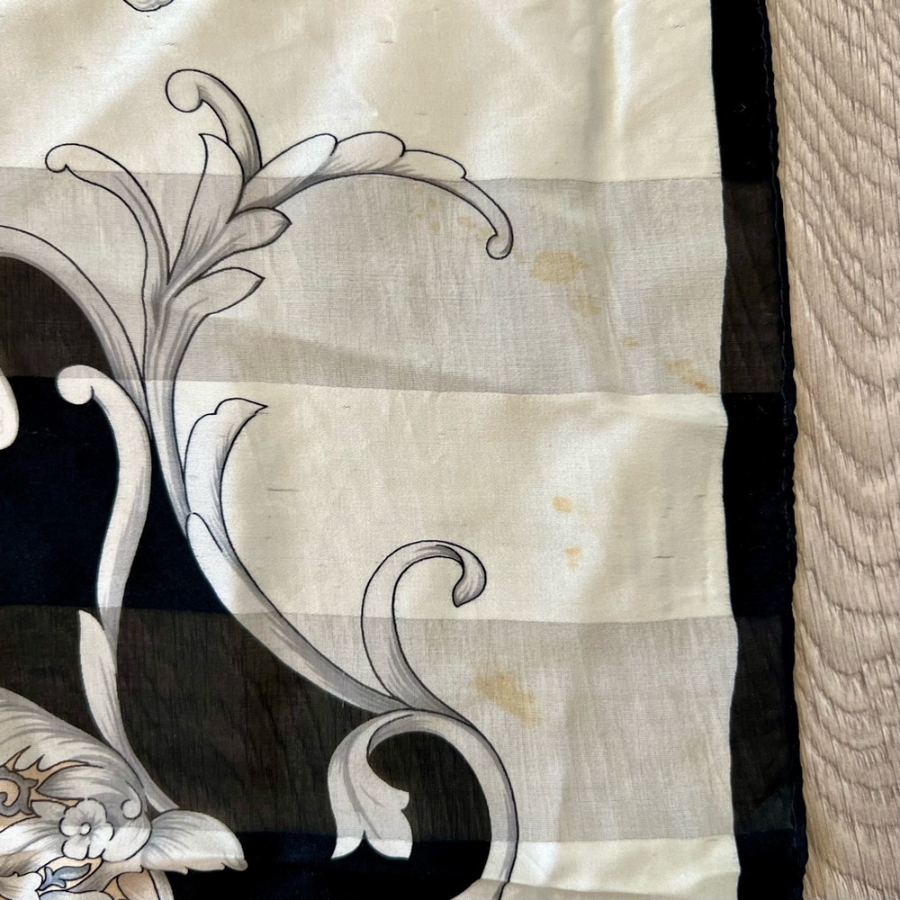 Set of 2 scarves YSL Nina Ricci Yves Saint Laurent - Picture 8 of 8